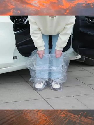 包脚加厚耐磨封脚雨裤长款户外便携式雨衣漂流男女防水裤骑车雨衣#健身用品 #运动装备 #户外