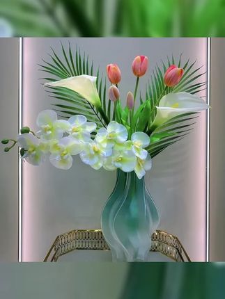 简约轻奢设计师款花束仿真花家居装饰摄影摆件 #摆件客厅 #仿真花客厅摆件 #高档大气上档次 #仿真花插花 #简约轻奢