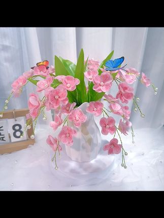 【送花瓶】蝴蝶兰3D保湿仿真花手工diy材料包#蝴蝶兰 #3D仿真花 #DIY材料包 #送花瓶 #室内装饰花
