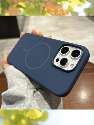 适用iphone16pro手机壳苹果15promax新款纯色肤感液态硅胶plus超细磁吸充电13PM全包防摔14软12保护套蓝男士 #数码 #数码科技 #数码推荐
