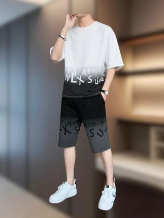 夏季冰丝休闲套装 #夏季冰丝休闲套装 #谁穿谁好看 #夏日新品 #冰丝套装 #休闲套装