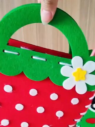 儿童缝缝乐不织布包包幼儿园手工制作材料包亲子DIY自制玩具包 #缝缝乐 #缝缝乐分享 #缝缝乐推荐 #儿童缝缝乐 #织布包包