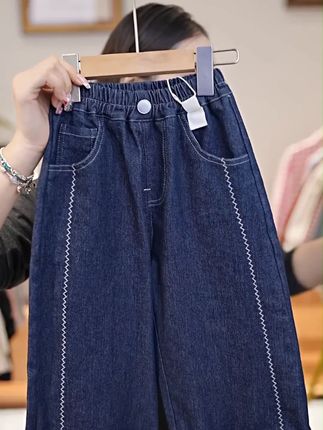 #亲子装 #牛仔裤 #直筒牛仔裤 #女童牛仔裤 #女童直筒裤 @DOU+小助手