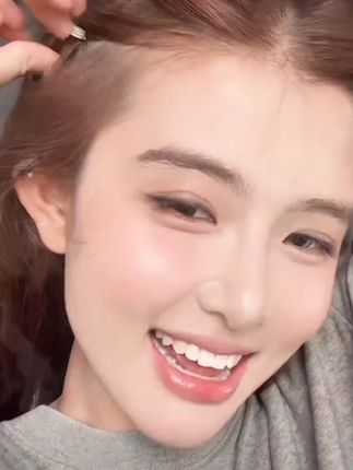 虞书欣Jennie同款圆形金属发扣刘海发夹女前额侧边夹水钻发卡头饰