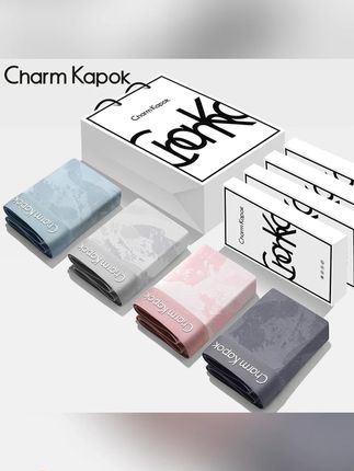 Charm Kapok男士内裤100%全棉裆纯棉质感四角裤抗菌印花短裤礼盒#男士内裤 #四角裤 #纯棉内裤 #印花短裤 #内裤男款