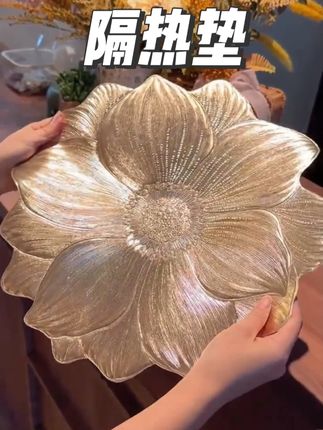 荷花餐垫防热防水防油污pvc可水洗隔热垫酒店餐厅桌垫wty#荷花餐垫  #隔热垫