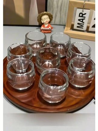 【8只装】加厚扳指杯家用透明主人杯创意加厚茶杯酒杯水杯玻璃杯 #杯子 #水晶扳指杯 #超实用 #高端大气