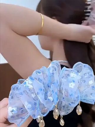 碎花后脑勺云朵泡泡抓夹显发量鲨鱼夹