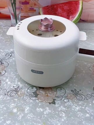 七彩叮当多功能 #电煮锅 五大功能选择,蒸煮煎炖炒样样精通 #不粘锅 内胆好清洗,还能预约保温 #好物推荐🔥