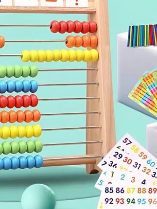 【启蒙益智早教】木质多功能学习十档计算架 幼小儿童数学运算教具#木质计算架 #儿童早教 #数学运算教具 #启蒙益智 #学习工具