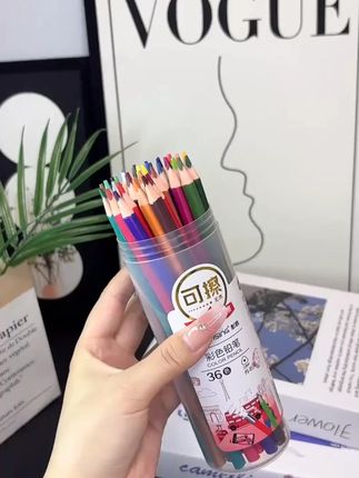 【可擦彩铅】彩色三角杆小学生美术绘画刷题涂改彩色铅笔儿童绘画笔#可擦彩铅 #三角杆铅笔 #儿童绘画 #美术用品 #彩色铅笔