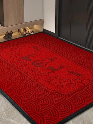 中式防滑入户门垫免洗红色吸水脚垫玄关门厅浴室垫#地垫 #防滑垫 #吸水脚垫 #浴室垫 #好物推荐