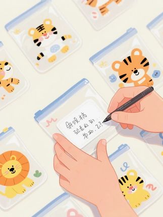 幼儿园马上开学!这款专为幼儿园小朋友设计的自带标签收纳袋太实用了,书包里整整齐齐准能给老师留个好印象!