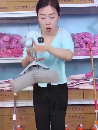 瑞丽达六代免手洗拖把家用一拖地净墙角海绵拖把一键换头拖把推荐