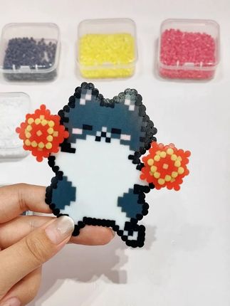 老根大舞台,有才你就来#手工diy #拼豆豆