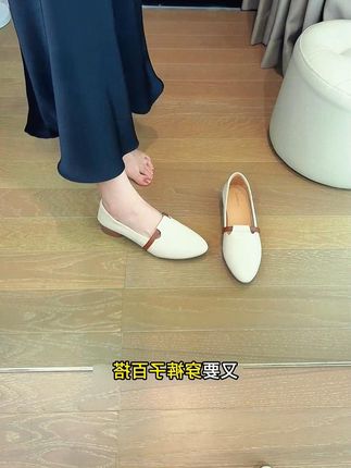 法式复古软皮单鞋新款通勤脚蹬拼色中口圆头浅口皮鞋 #女鞋#女鞋推荐#女鞋分享#鞋子#鞋子控