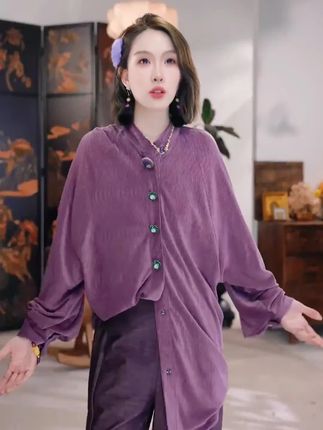 小王子的玫瑰!干枯玫瑰粉进口丝绒上衣!#丝绒上衣 #品质女装 #穿出高级感 #今天穿什么 #上衣女