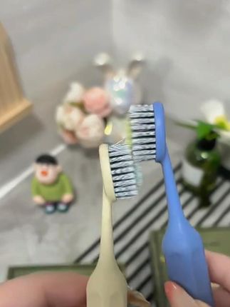 NSA【4支礼盒装】软毛山型凸面儿童牙刷超软护龈超细丝高档家用洁齿#儿童牙刷 #牙刷 #宝妈推荐 #软毛牙刷 #宝宝牙刷