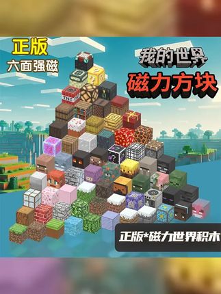 正版媛妍我的世界磁力方块积木全套mc吸铁石磁吸拼搭磁铁儿童玩具 #我的世界积木 #亲子游戏 #儿童玩具 #益智玩具 #动手动脑
