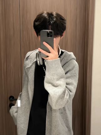 秋冬的氛围感是针织外套带来的!! #男生穿搭 #温柔男孩 #毛衣 #毛衣穿搭 #外套穿搭