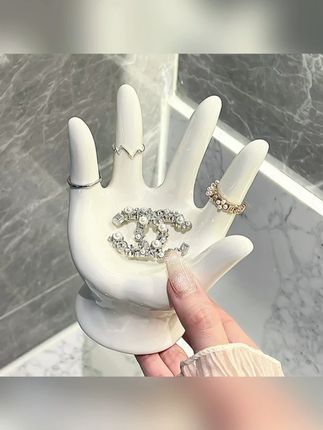 戒指收纳整理项链手掌置物高档陶瓷梳妆台家用简约轻奢高颜值高档 #手掌置物架 #陶瓷梳妆台