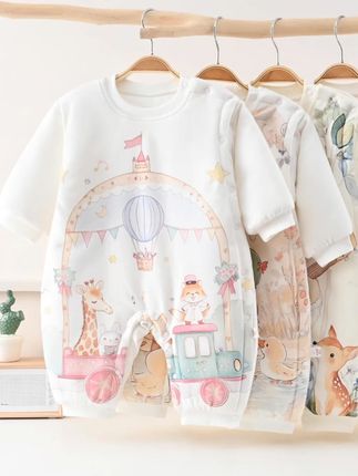 150g棉服连体衣新生婴幼儿加厚保暖锁温冬季外出爬服纯棉棉袄#婴儿连体衣 #萌娃穿搭 #母婴好物 #婴幼儿服饰 #高品质童装