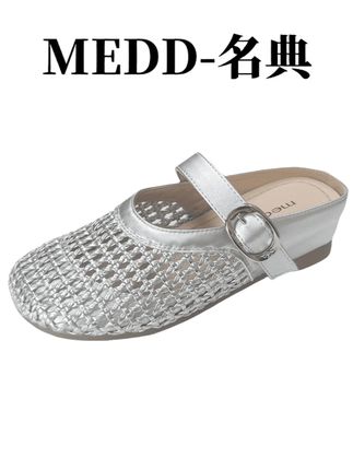 MEDD/名典夏季新款包头凉鞋女外穿软底编织款好穿平底内增高半拖#好物推荐🔥 #好鞋推荐 #夏季新款 #脚宽脚胖都可以 #透气舒适