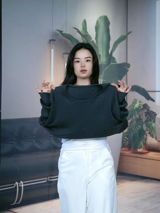 秋季圆领纯色大码针织衫简约洋气百搭休闲春秋爆款打底衫1890 #大码针织衫 #宽松针织衫 #圆领针织衫 #针织衫穿搭