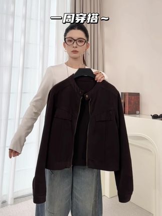 🗓解锁夹克一周穿搭丨休闲又随性🧸 #一周穿搭 #ootd穿搭 #品质女装 #搭配分享 #通勤搭配