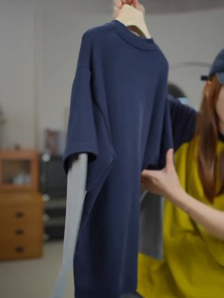 男童打底衫秋款韩版拼接假两件数码印花云朵绒t恤 #儿童打底衫 #儿童长袖t恤 #长袖t恤 #高品质童装 #潮童穿搭