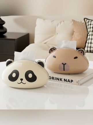 橱明星卡皮巴拉纸巾盒家用可爱卡通熊猫磁吸抽纸盒加厚纸巾收纳盒#可爱纸巾盒 #家用好物 #熊猫造型 #磁吸设计 #纸巾收纳