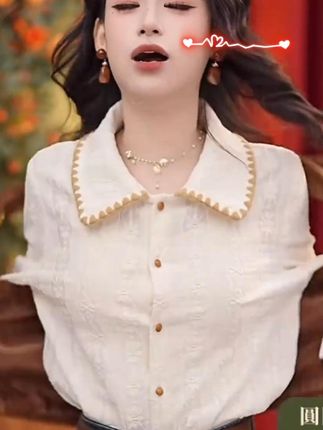 港风复古衬衫牛仔马甲三件套女2025春秋 新款宽松设计感时尚套装 #每日推荐 #时尚 穿搭 #穿搭分享 #减龄气质