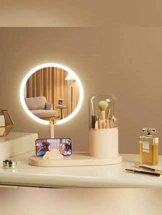 台式LED化妆镜三合一体家用可调节梳妆镜学生宿舍大号带灯美妆镜#化妆镜 #台式化妆镜 #带灯美妆镜 #可调节梳妆镜 #家用好物