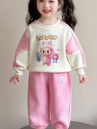 女童秋款拉布布套装2025新款女孩宝宝休闲运动两件套儿童时髦衣服#女童拉布布套装 #2025新款 #秋款套装 #宝宝穿搭 #儿童时髦衣服