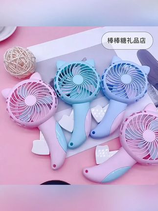 卡通手持小风扇,学生便携好物 #手摇风扇 #卡通风扇 #卡通小风扇 #手压风扇 #网红好物