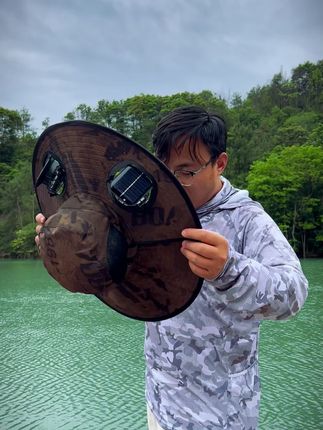 自带风扇的风扇帽,国外直接卖火了,大家可以了解了解 #风扇帽