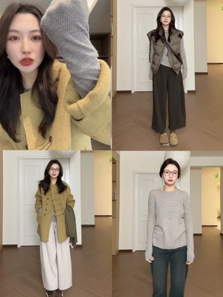 单宽松显瘦 叠穿保暖时髦的扬子纱打底衫~ #内搭 #内搭外穿都好看 #打底衫 #时髦精