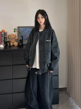 穿夹克外套没有技巧 就是硬帅!#ootd穿搭 #今天穿什么 #中性风 #每日搭配 #中性穿搭