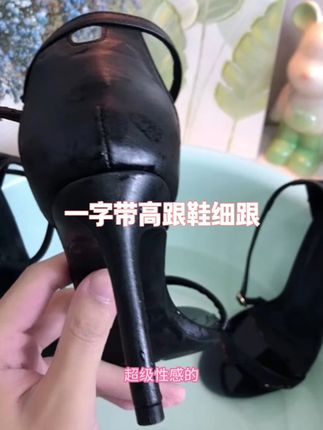 凉鞋女款2025新款爆款制服鞋黑色高跟鞋女款爆款一字带高跟鞋 #鞋子 #高跟鞋 #好穿又好搭 #好鞋推荐 #夏季凉鞋