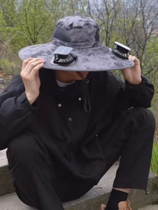 太阳能风扇帽男士夏季户外登山钓鱼防紫外线遮阳防水多功能#太阳 太阳能风扇帽男士夏季户外登山钓鱼防紫外线遮阳防水多功能#太阳能风扇帽