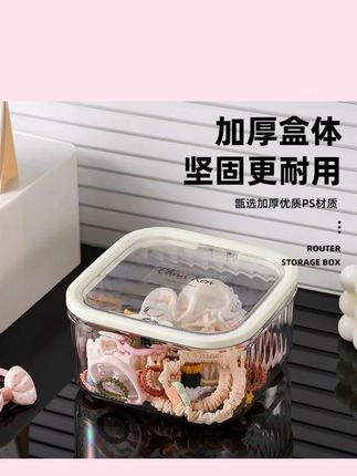 轻奢风桌面收纳盒一键开关超大开口防尘收纳盒透明可视便捷北欧#好物推荐🔥 #居家好物 #收纳盒 #收纳整理 #种草好物