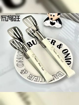 烧烤必备神器!瓦尚旺不锈钢食品夹,防烫设计,轻松夹取烤肉,让美食烹饪更简单便捷~ #牛排夹 #户外烧烤 #不锈钢食品夹 #自助餐夹 #面包夹