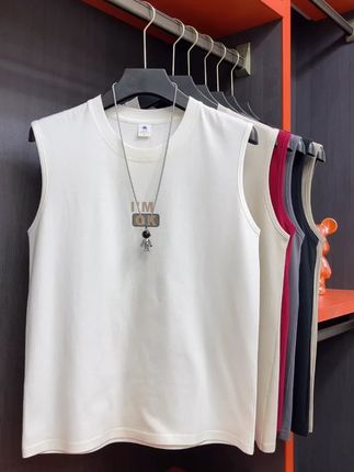 纯棉男士无袖背心休闲大码宽松夏季圆领无袖t恤运动跨栏健身坎肩 纯棉男士无袖背心休闲大码宽松夏季圆领无袖t恤运动跨栏健身坎肩