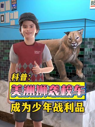 美洲狮袭校车成为少年战利品#涨知识 #真实还原 #布鲁斯