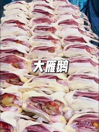 正宗农家散养大雁鹅来了,整一只新鲜现杀现发冷链到家! #大雁鹅 #新鲜食材 #自家养殖