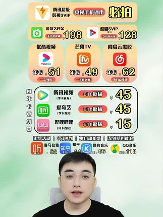 短期云视听极光tv追剧的宝贝,腾讯超级影视svip月卡新用户首充福利给你们找到了下方小黄车赶紧囤,想要腾讯超级影视季卡年卡特价点头像来我直播间