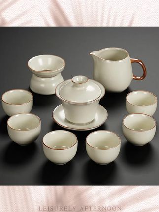 功夫茶具套装汝窑陶瓷泡茶壶盖碗茶杯茶盘高档家用喝茶中式#茶器之美 #器物之美 #茶具 #好东西一起分享 #好物推荐🔥 @小店随心推 @巨量千川 @巨量千川 @DOU+上热门