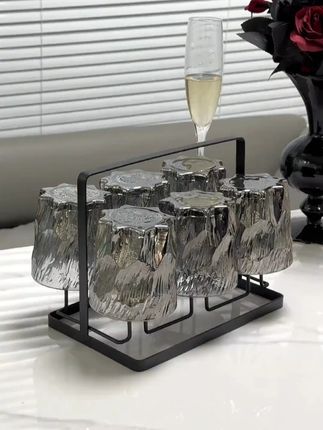 水杯套装家用杯子复古浮雕冰川玻璃杯待客喝水杯轻奢红啤酒杯茶杯#水杯套装 #复古玻璃杯 #轻奢水杯 #家用杯子 #待客水杯