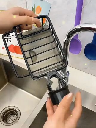 厨房水龙头置物架洗碗洗菜池水槽用品家用沥水篮多功能抹布收纳架#厨房置物架 #水龙头用品 #沥水篮 #抹布收纳 #家居好物