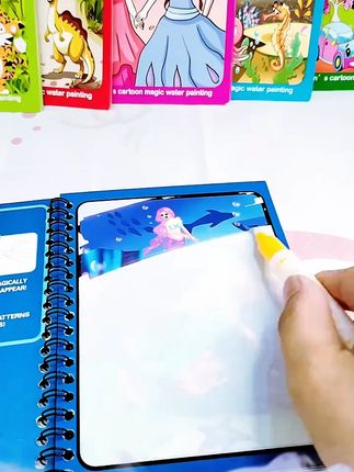 儿童神奇水画本,清水就能作画,不会弄脏衣服跟手,培养孩子画画的兴趣#水画本 #儿童画画 #儿童绘画 #儿童玩具
